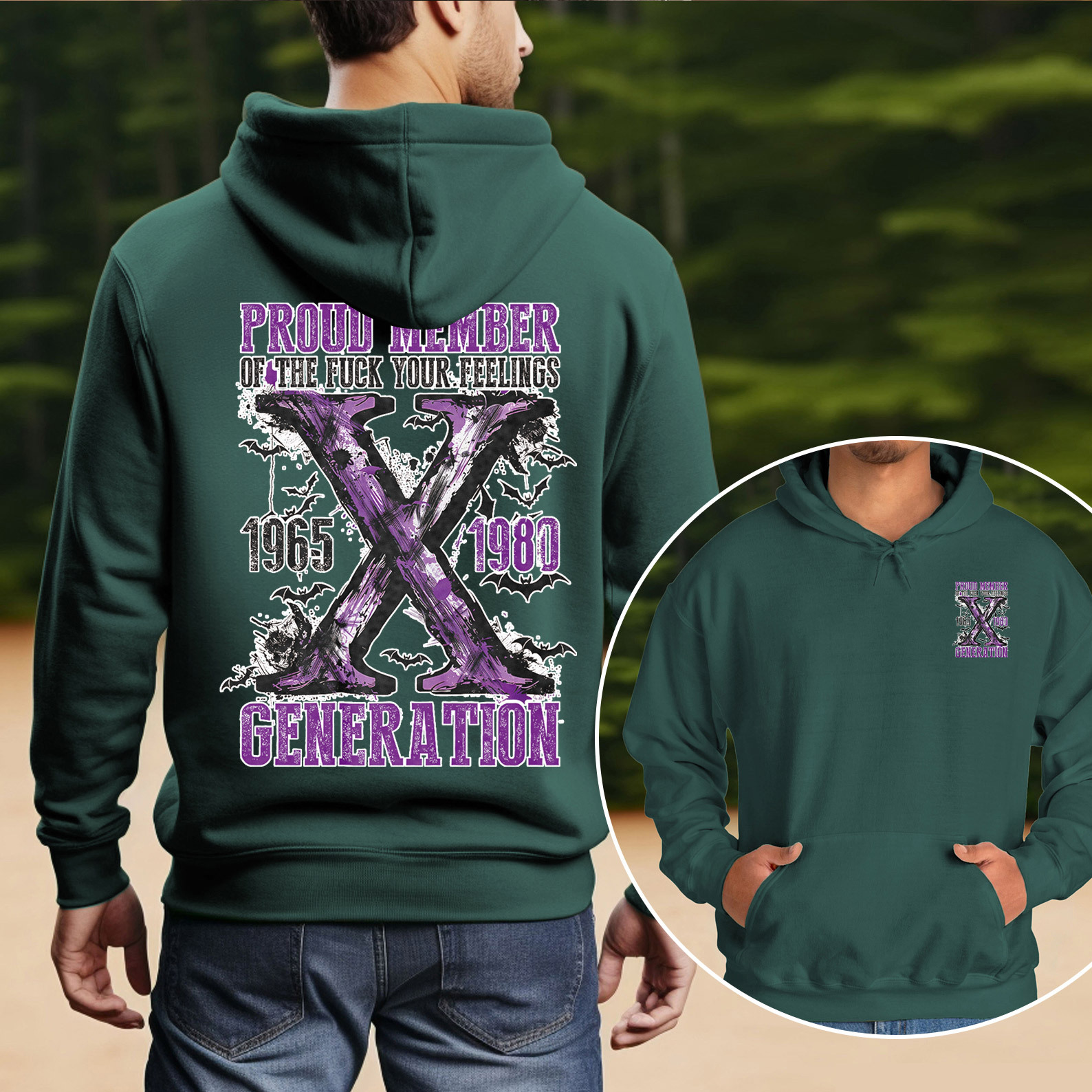 Purple Proud Member Fck Your Feelings Generation X Hoodie