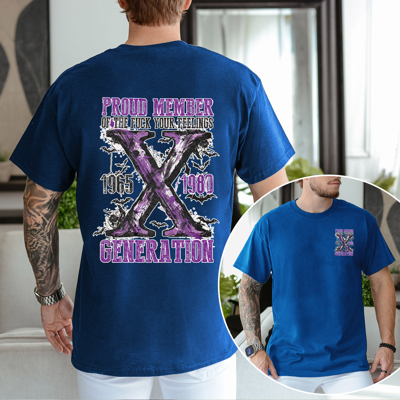 Purple Proud Member Fck Your Feelings Generation X T-shirt
