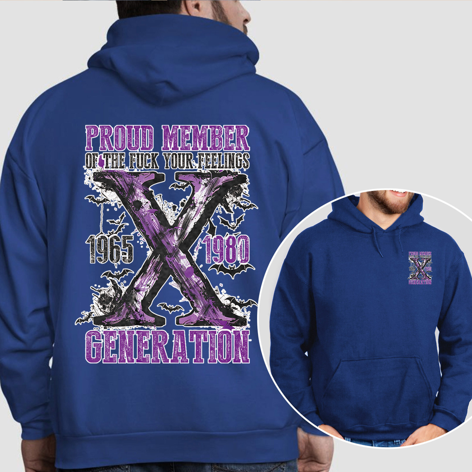 Purple Proud Member Fck Your Feelings Generation X Hoodie