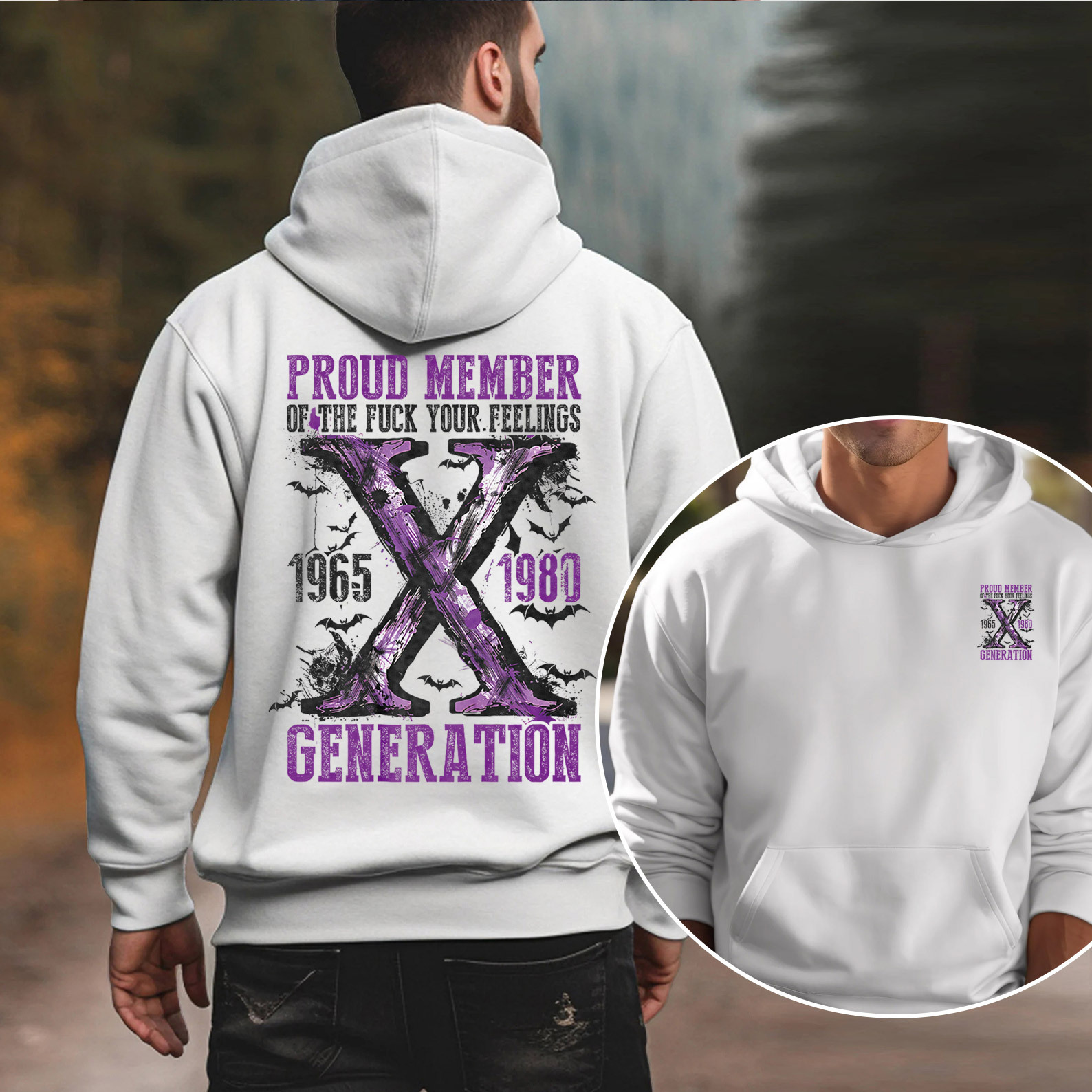 Purple Proud Member Fck Your Feelings Generation X Hoodie