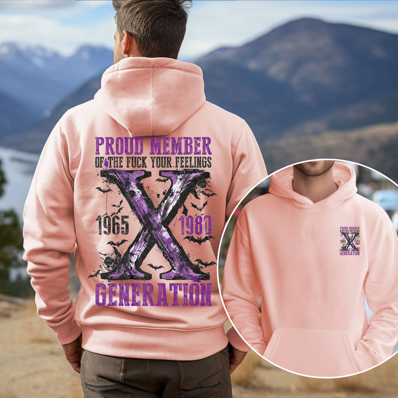 Purple Proud Member Fck Your Feelings Generation X Hoodie