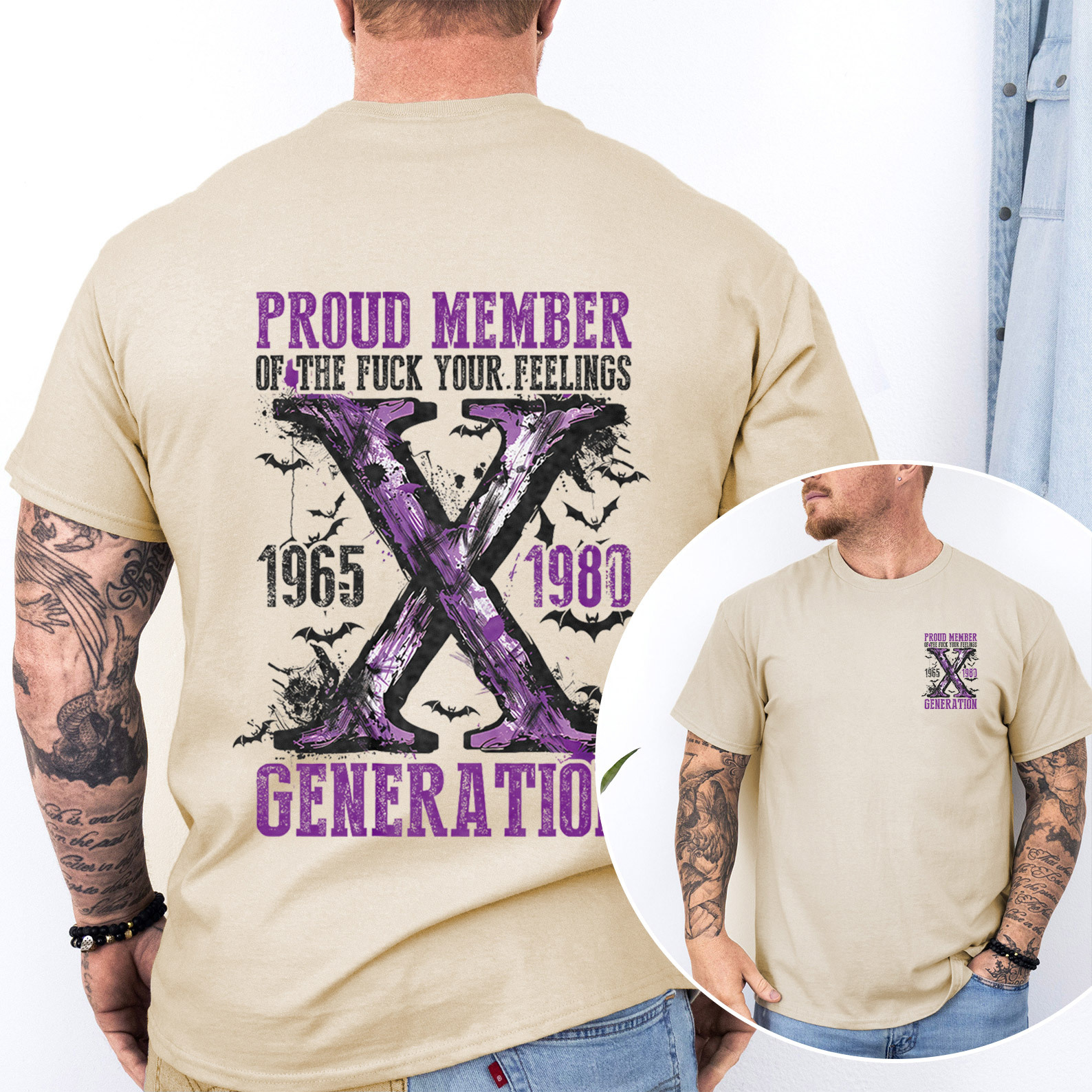 Purple Proud Member Fck Your Feelings Generation X T-shirt