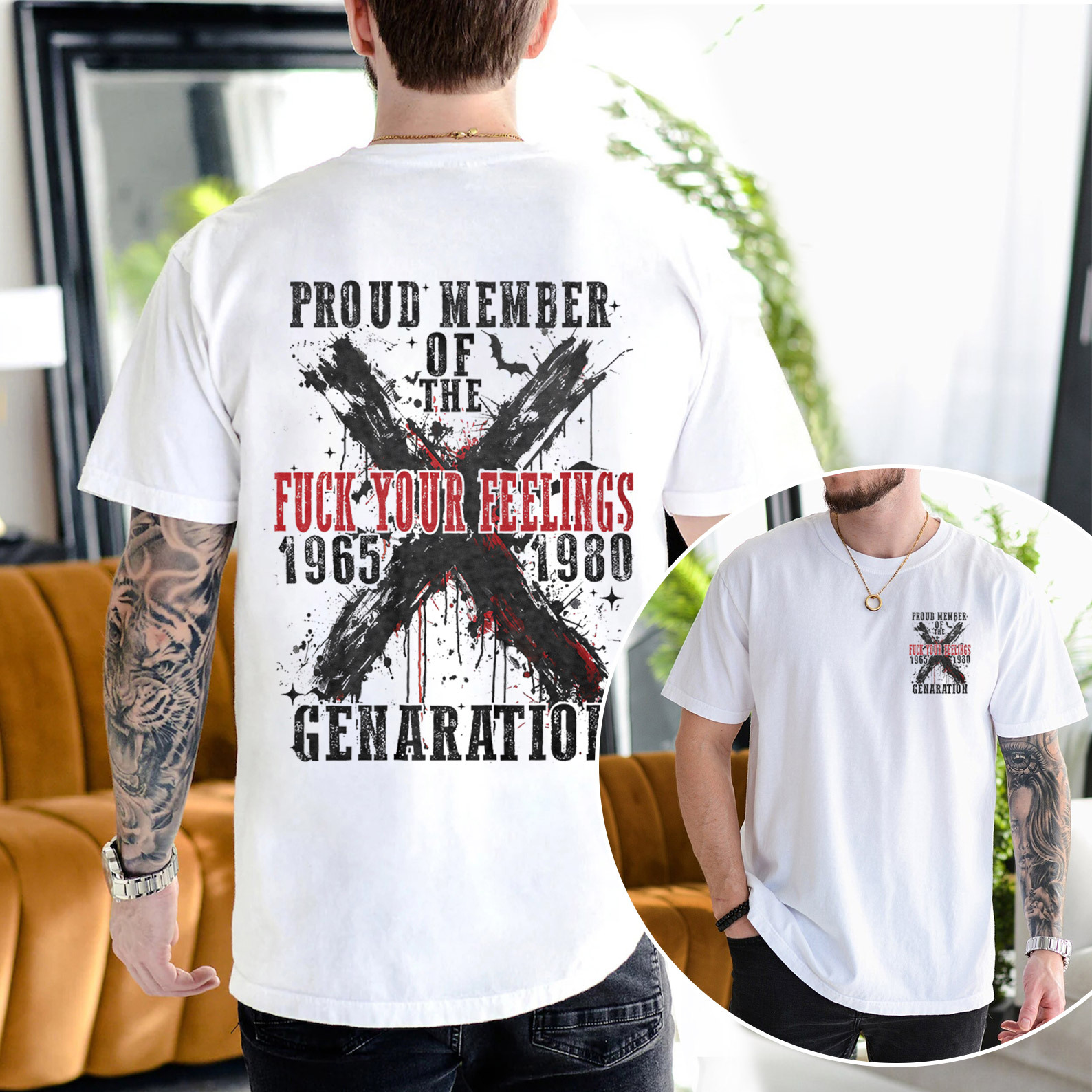 Proud Member Fck Your Feelings Generation X Graffiti Style T-shirt
