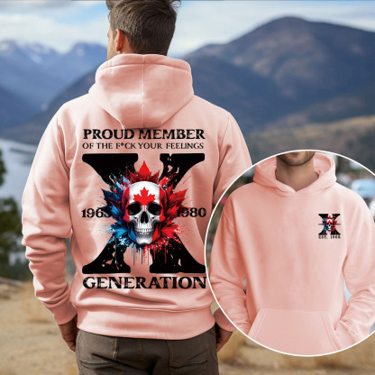 Canada Funny Skull Generation X Hoodie