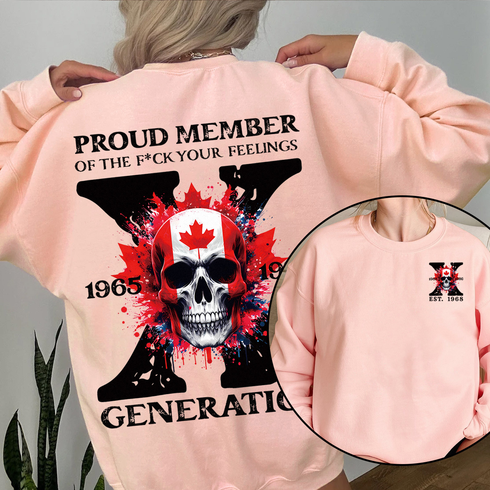 Canada Funny Skull Generation X Crewneck