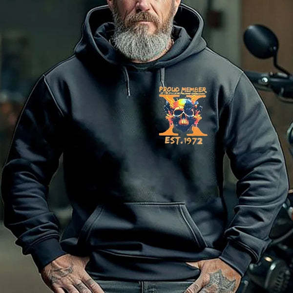 Custom Est Year Gen X Flaming Skull Sweatshirt