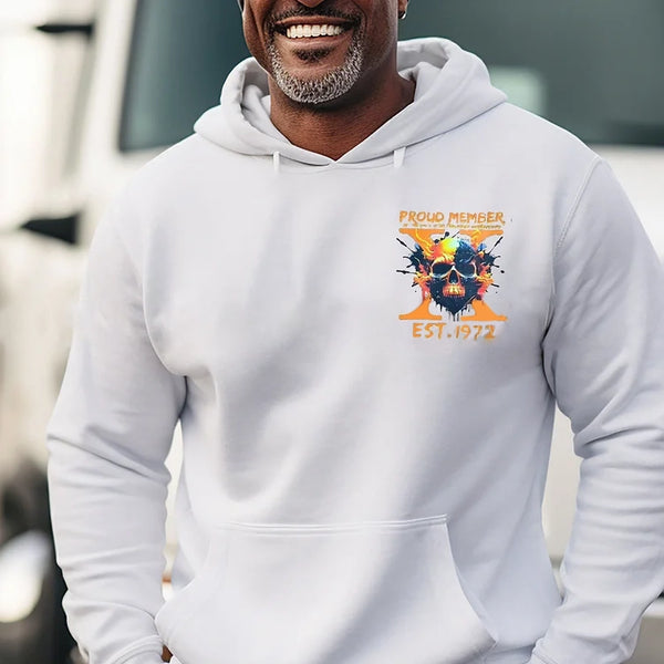 Custom Est Year Gen X Flaming Skull Sweatshirt