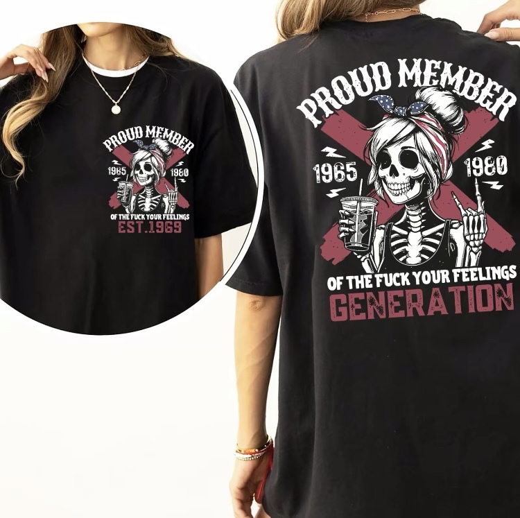 Gen X Halloween Funny Skull Halloween Sweatshirt T-Shirt