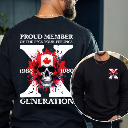 Canada Funny Skull Generation X Crewneck