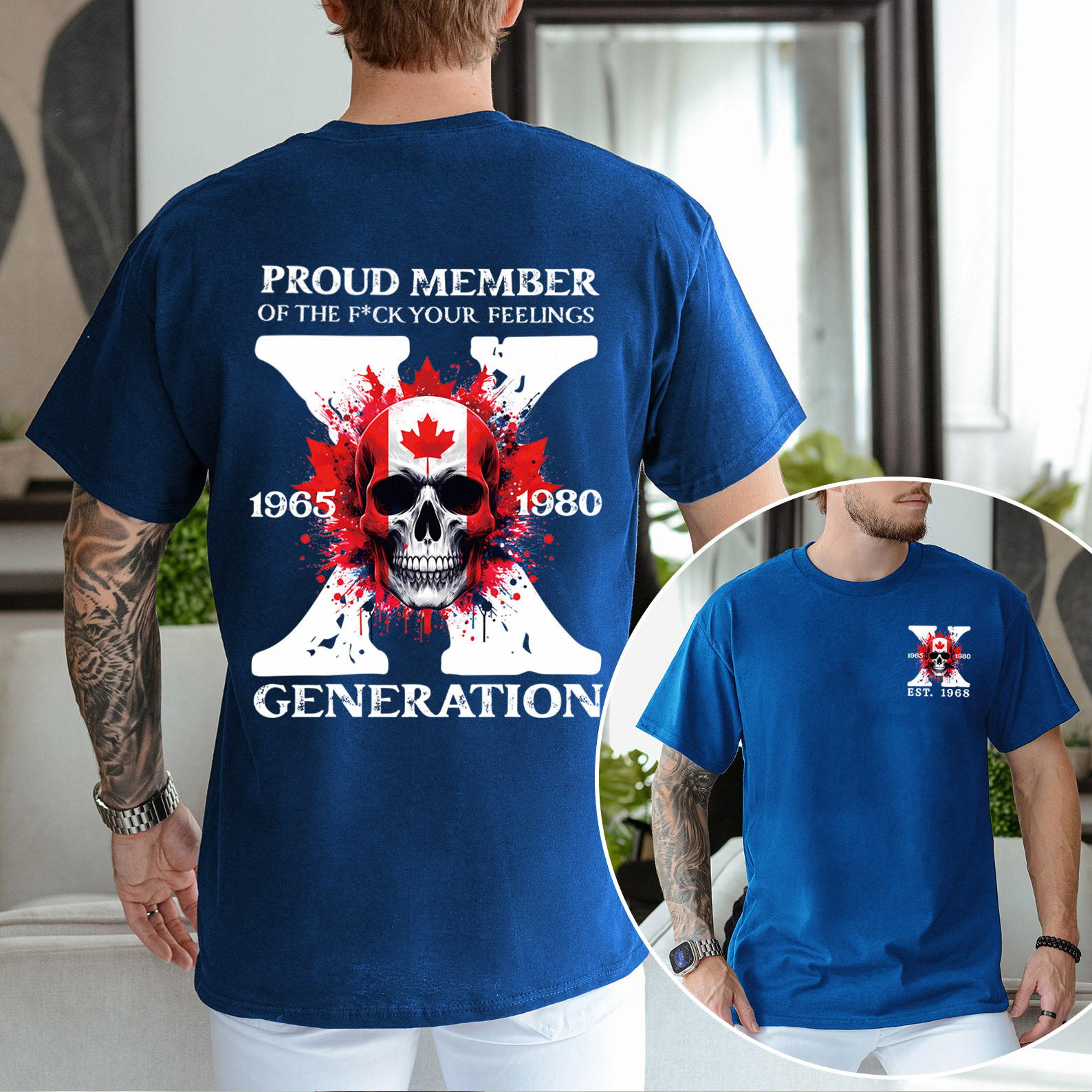 Canada Funny Skull Generation X T-shirt