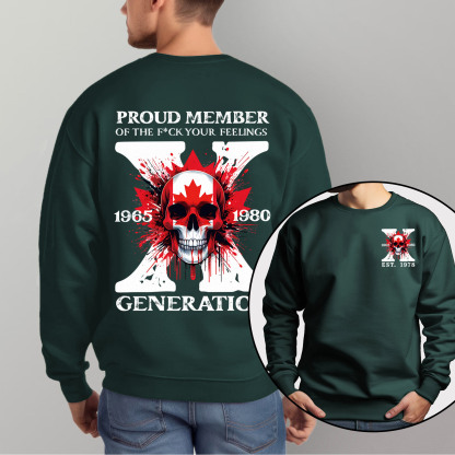 Canada Funny Skull Generation X Crewneck