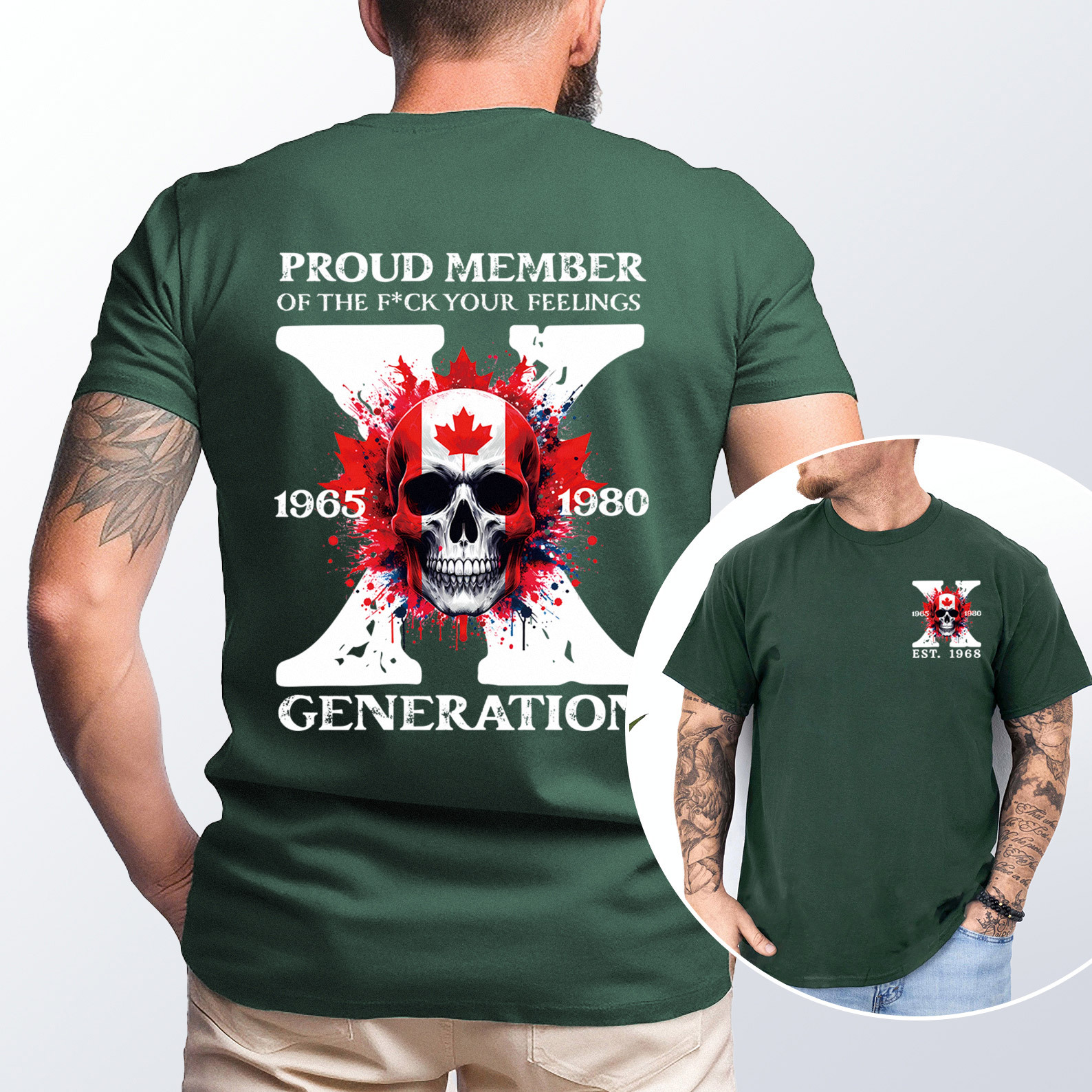 Canada Funny Skull Generation X T-shirt
