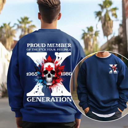 Canada Funny Skull Generation X Crewneck