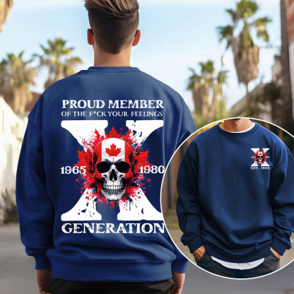 Canada Funny Skull Generation X Crewneck