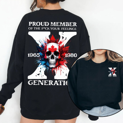 Canada Funny Skull Generation X Crewneck