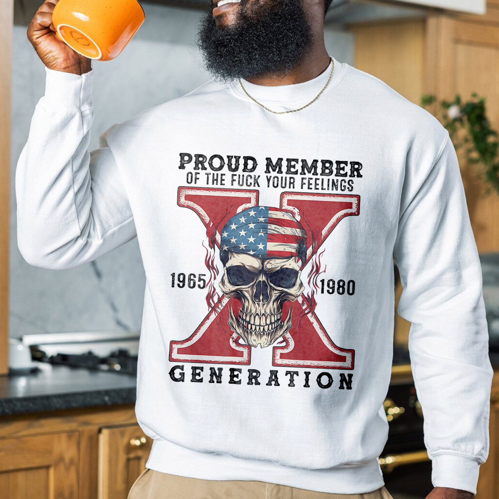 Skull Halloween Gen X Crewneck