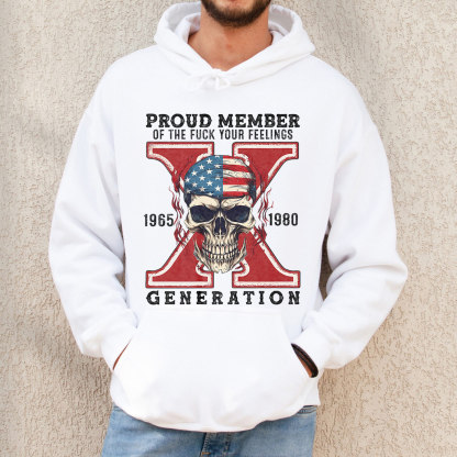 Skull Halloween Gen X Hoodie
