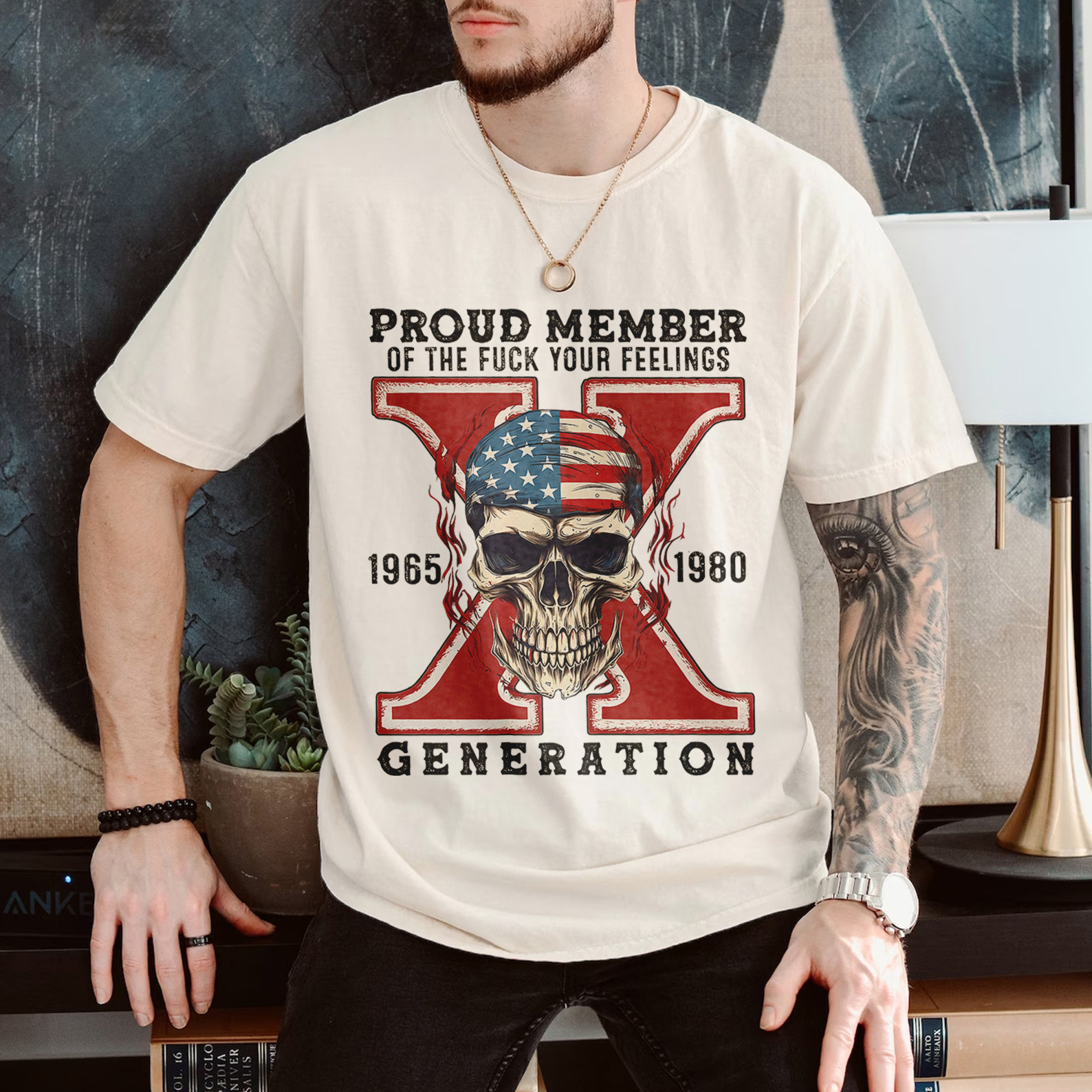 Skull Halloween Gen X T-shirt