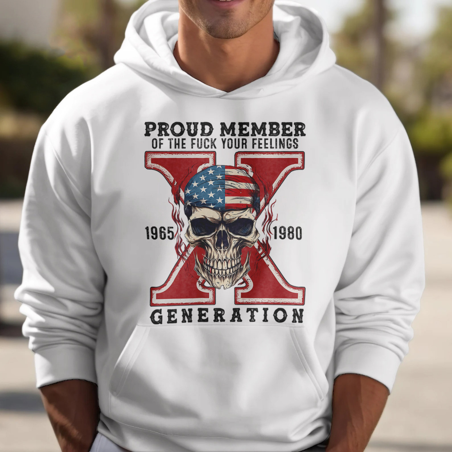 Skull Halloween Gen X Hoodie
