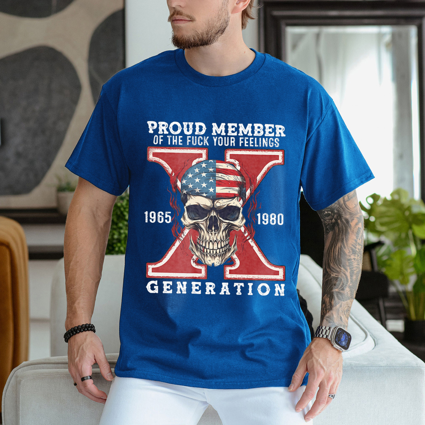 Skull Halloween Gen X T-shirt