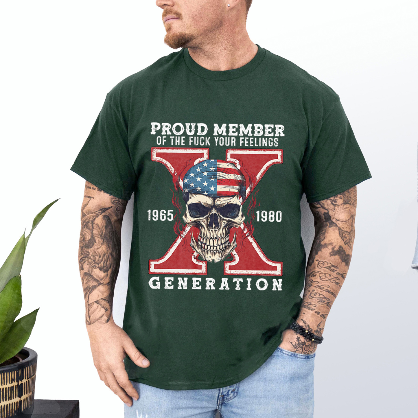 Skull Halloween Gen X T-shirt