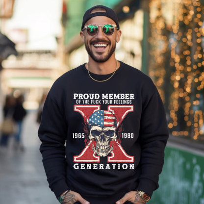 Skull Halloween Gen X Crewneck