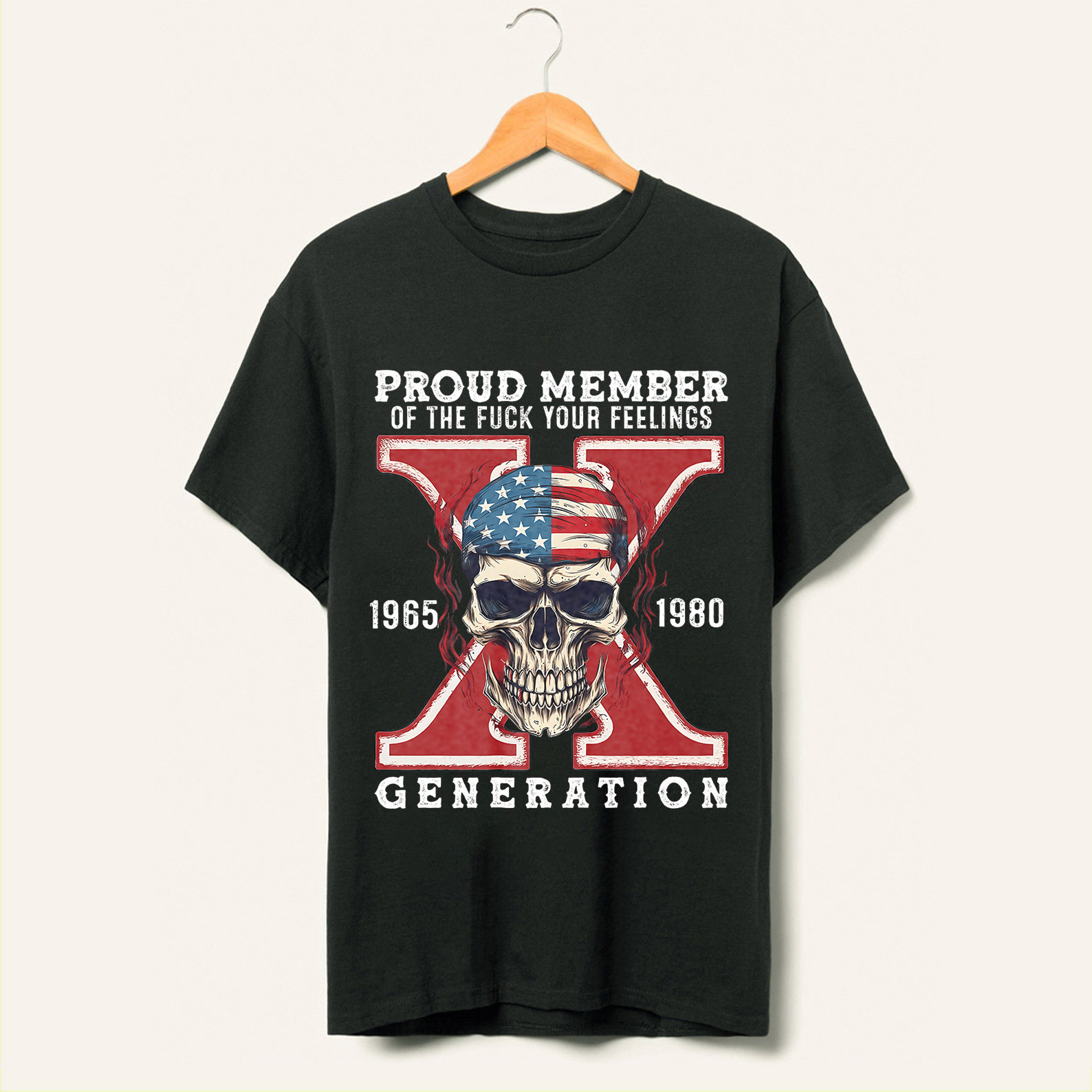 Skull Halloween Gen X T-shirt