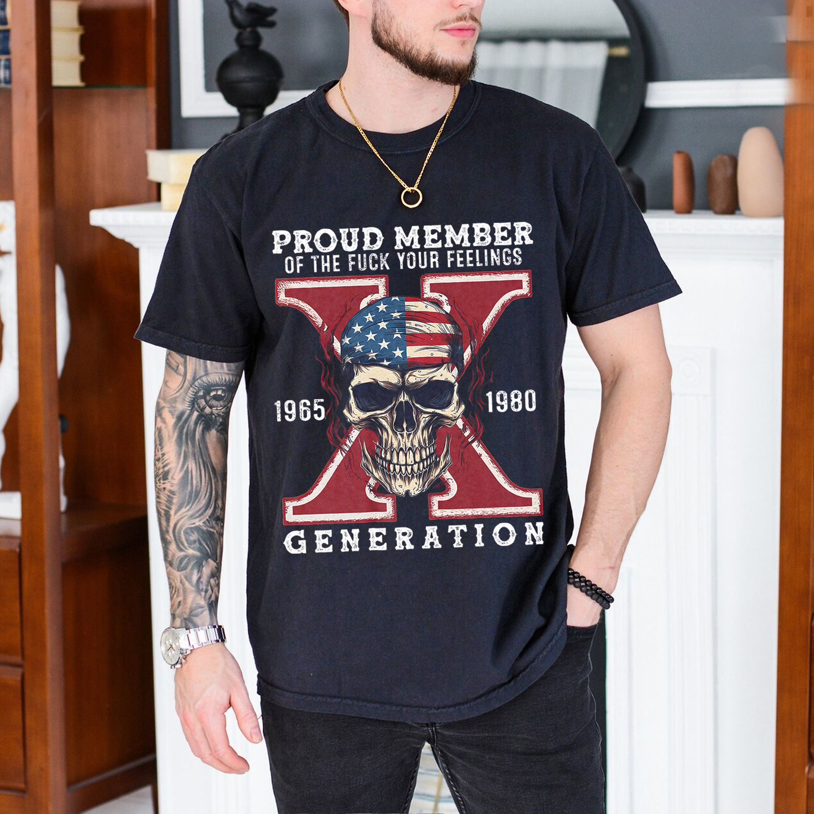 Skull Halloween Gen X T-shirt