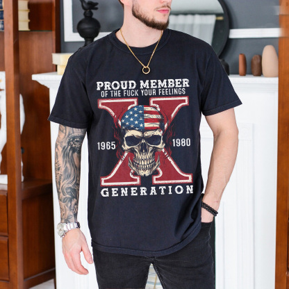 Skull Halloween Gen X T-shirt