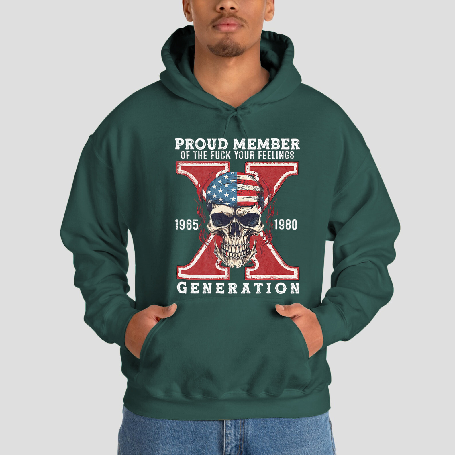 Skull Halloween Gen X Hoodie