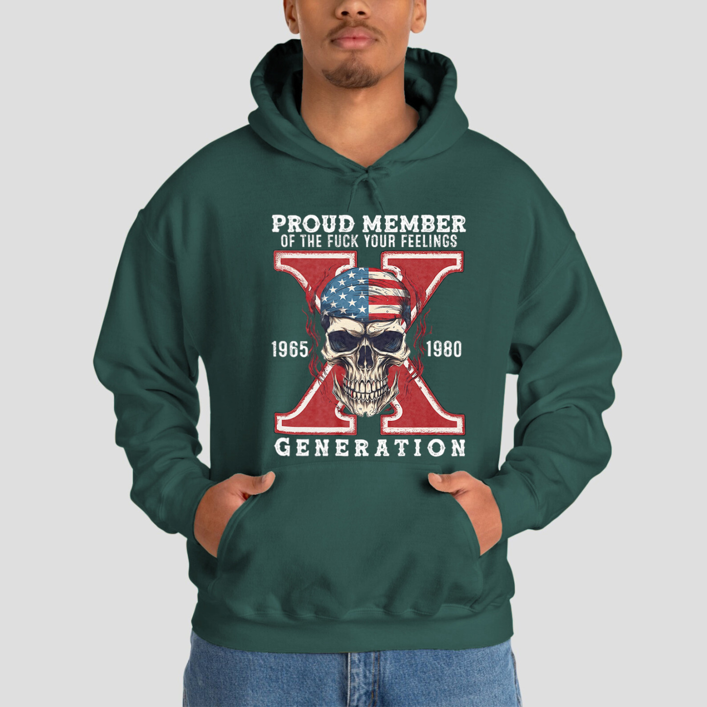 Skull Halloween Gen X Hoodie