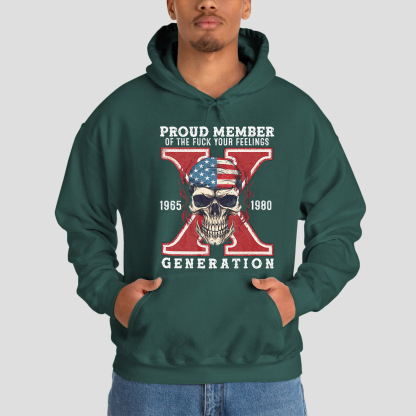 Skull Halloween Gen X Hoodie
