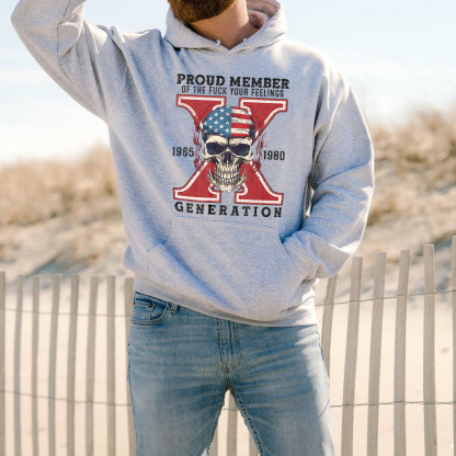 Skull Halloween Gen X Hoodie