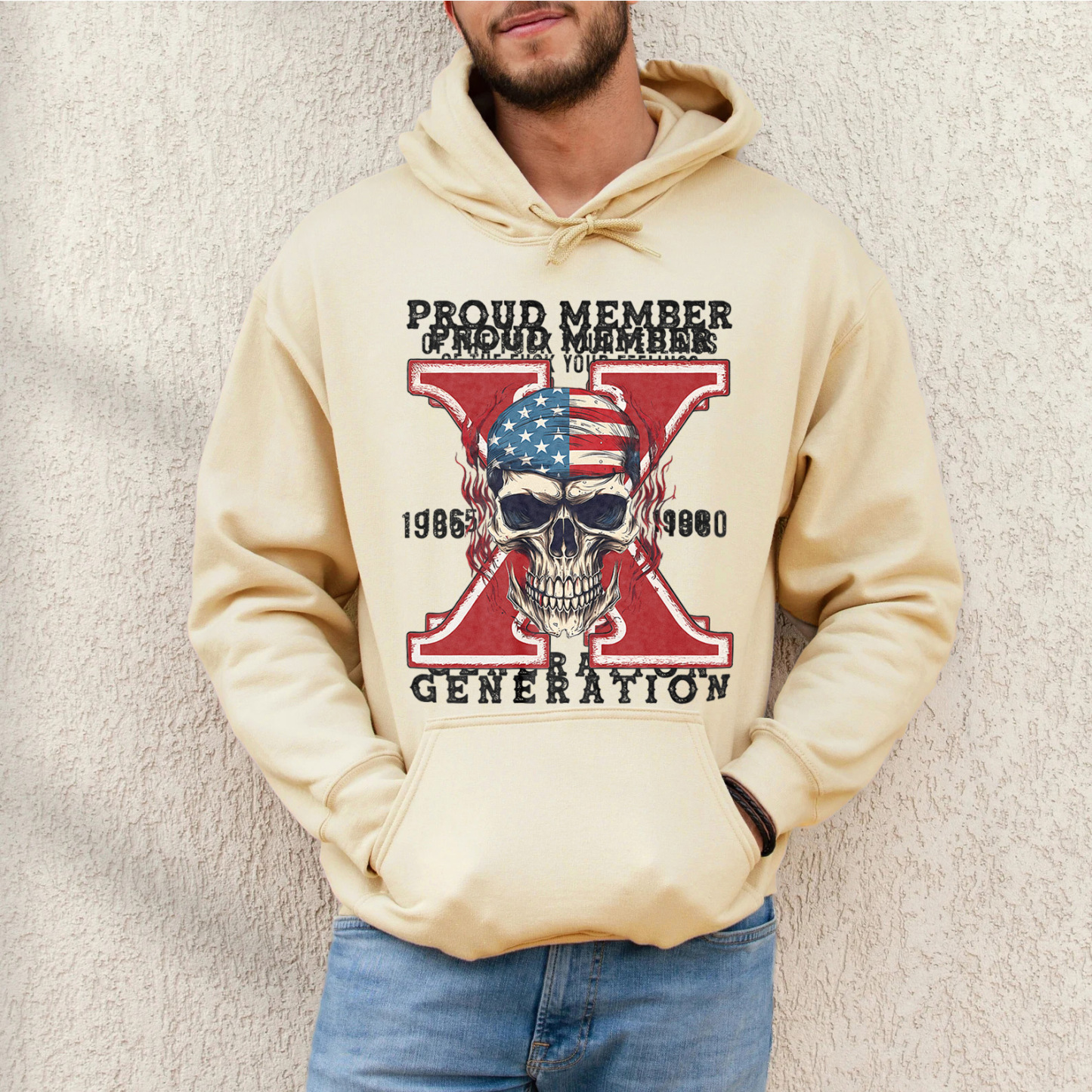 Skull Halloween Gen X Hoodie
