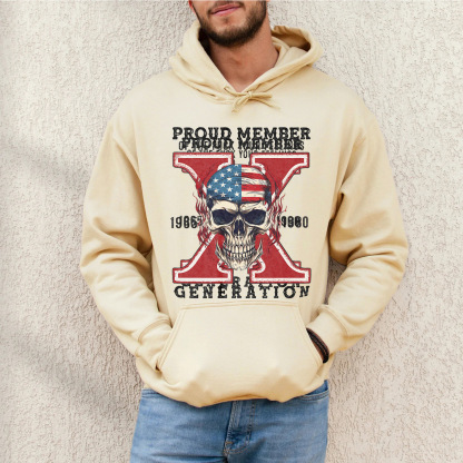Skull Halloween Gen X Hoodie