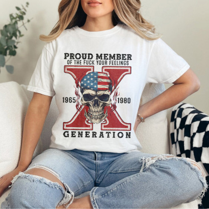 Skull Halloween Gen X T-shirt