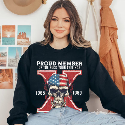 Skull Halloween Gen X Crewneck