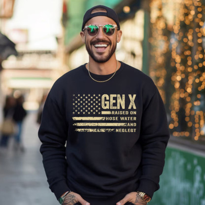 Vintage Gen X Funny Quotes Crewneck