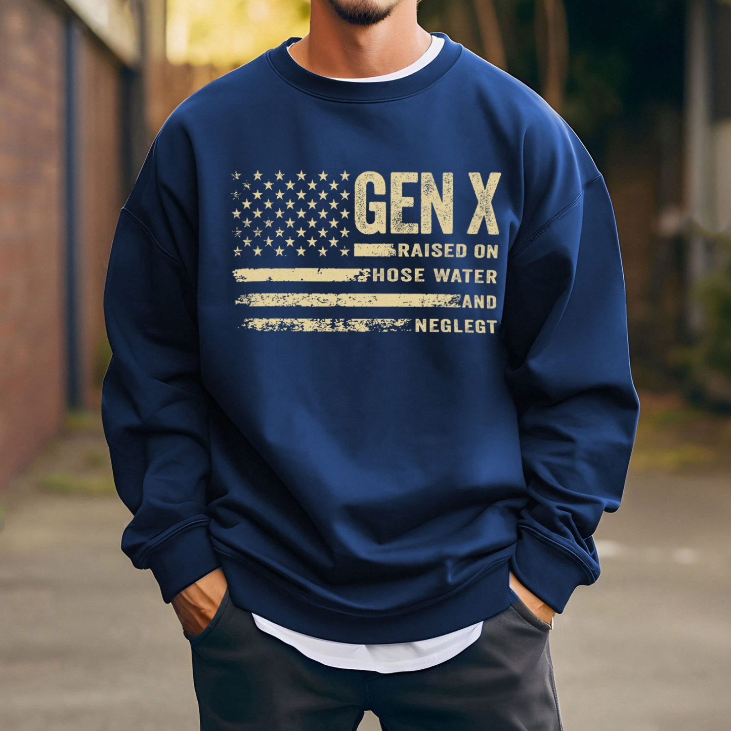 Vintage Gen X Funny Quotes Crewneck