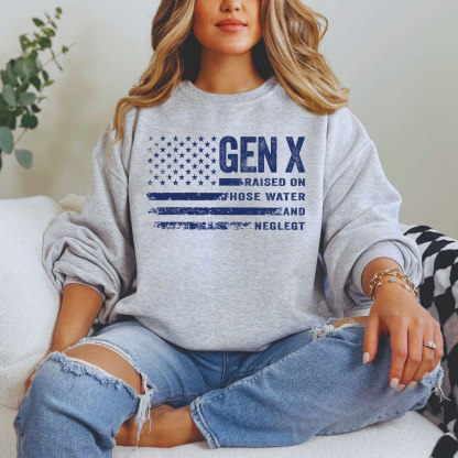 Vintage Gen X Funny Quotes Crewneck