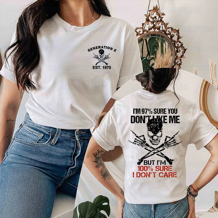 Custom I DON'T CARE GENERATION Shirt