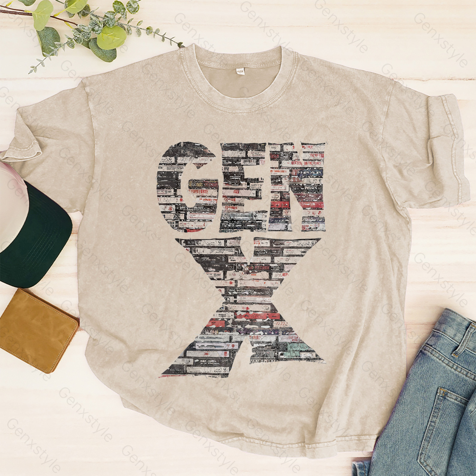 Washed Gen X 80s Rock Cassettes T-shirt