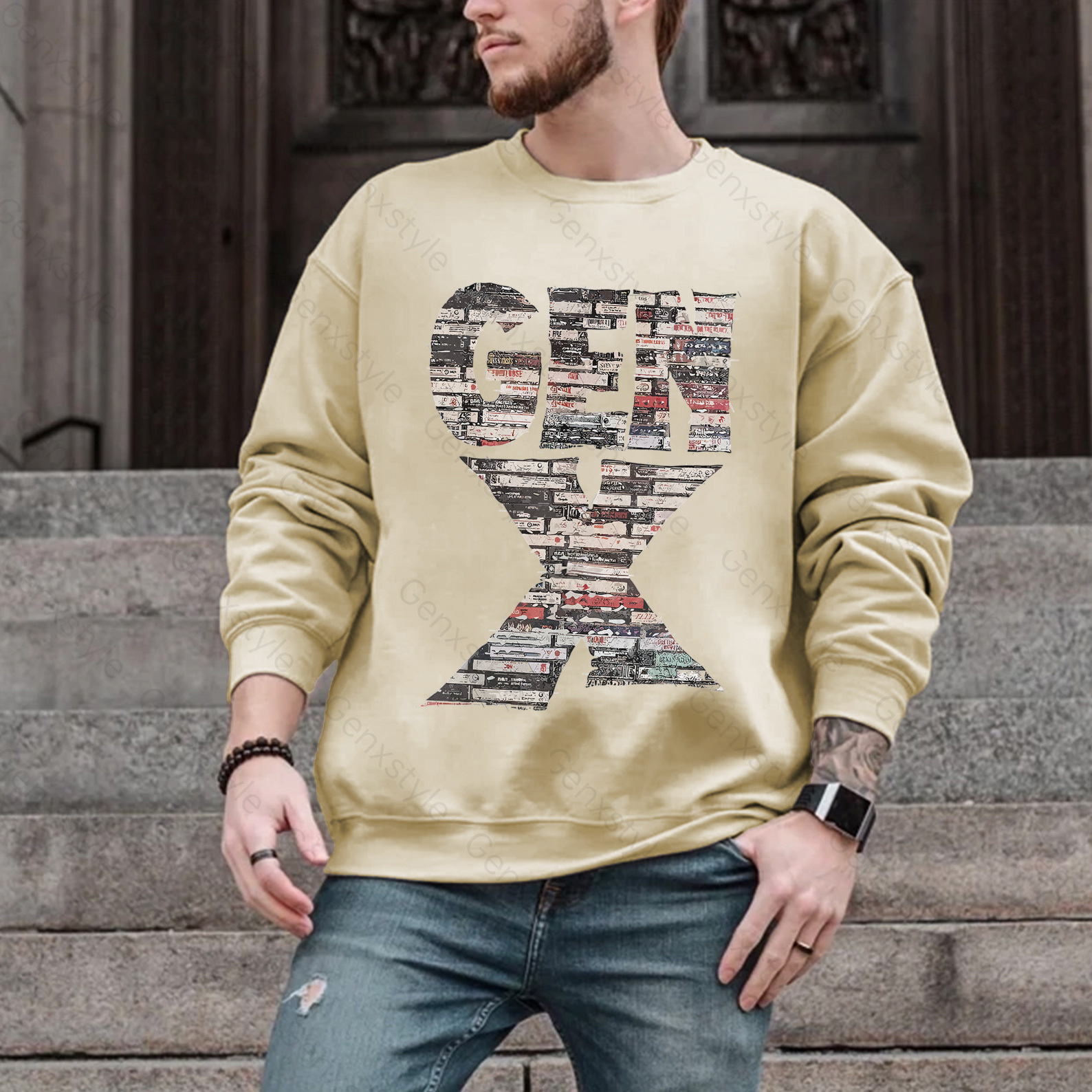 Gen X 80s Rock Cassettes Crewneck