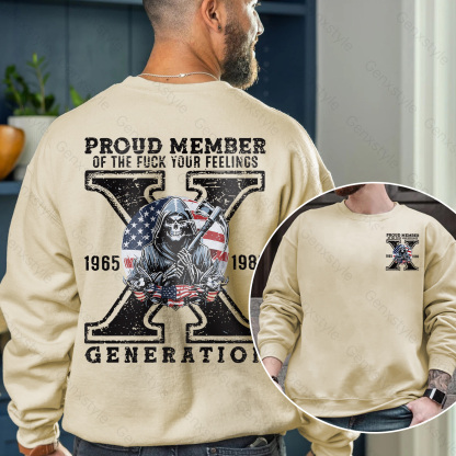 Generation X Skull Design Crewneck