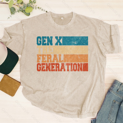 Washed Retro Vintage Gen X T-shirt