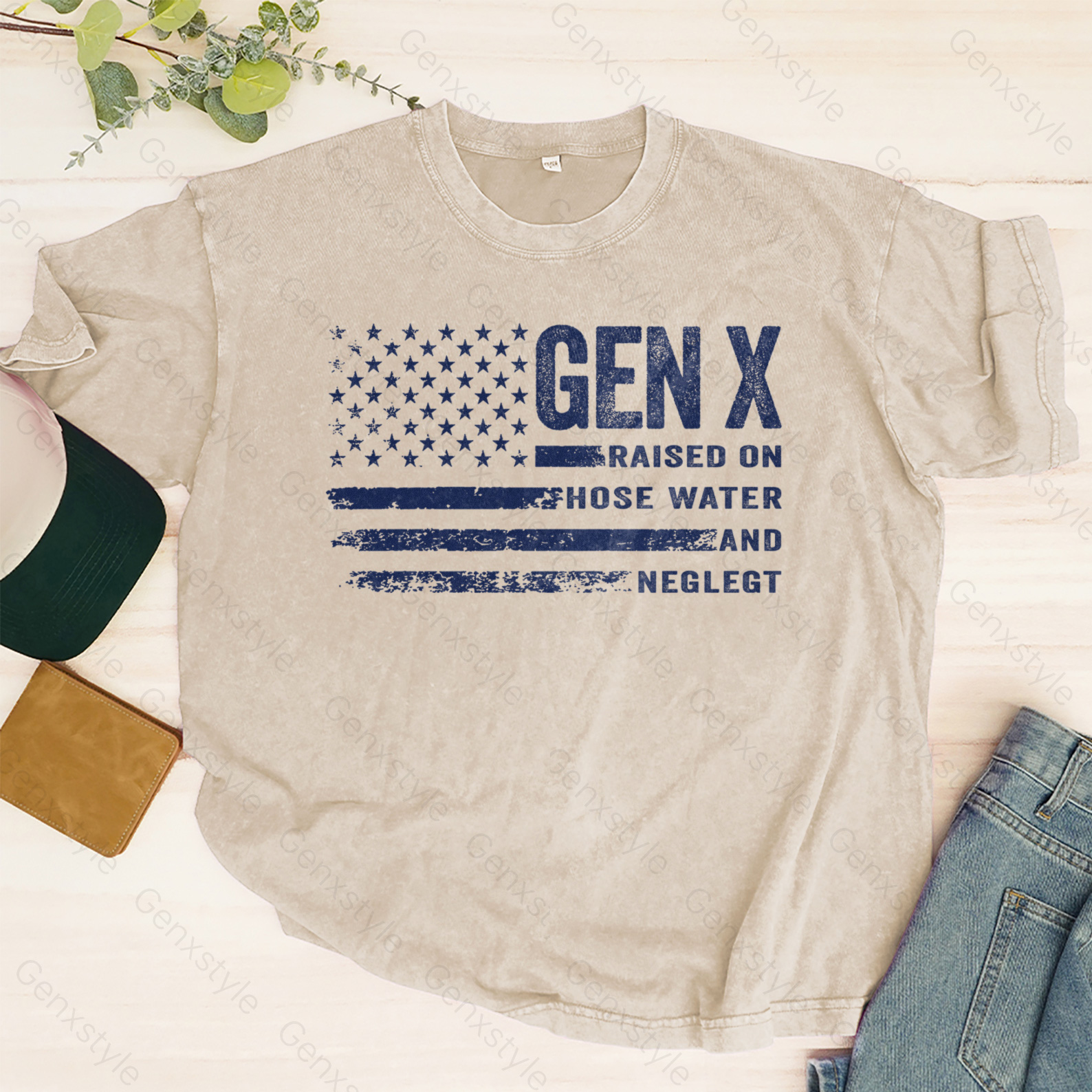 Washed Vintage Gen X Funny Quotes T-shirt