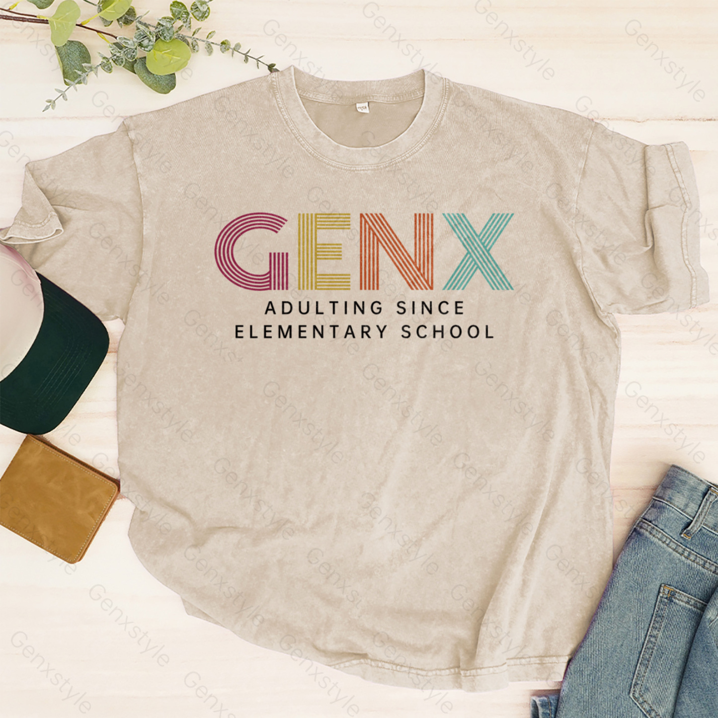 Washed Gen X Adulting Since Elementary School T-shirt