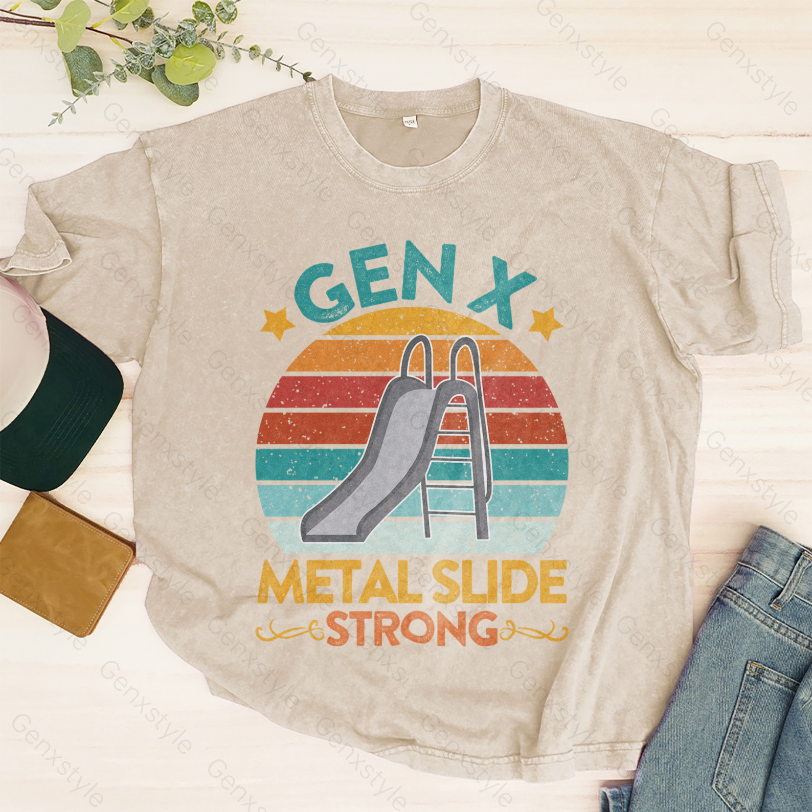 Washed Gen X Metal Slide A Strong T-shirt
