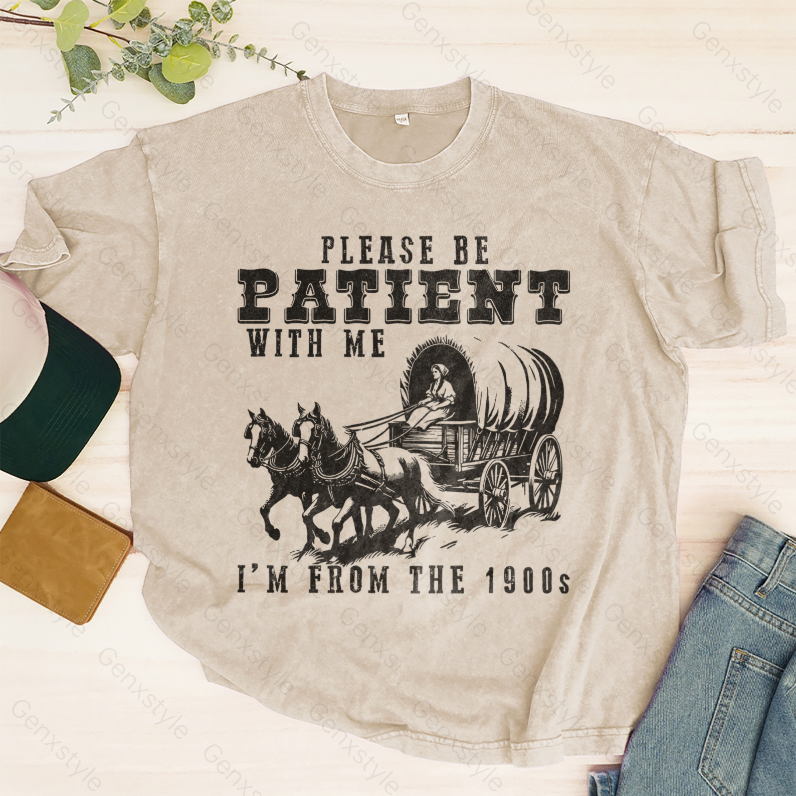 Washed Please Be Patient with Me, I'm From the 1904's - Print Unisex Shirt XXV
