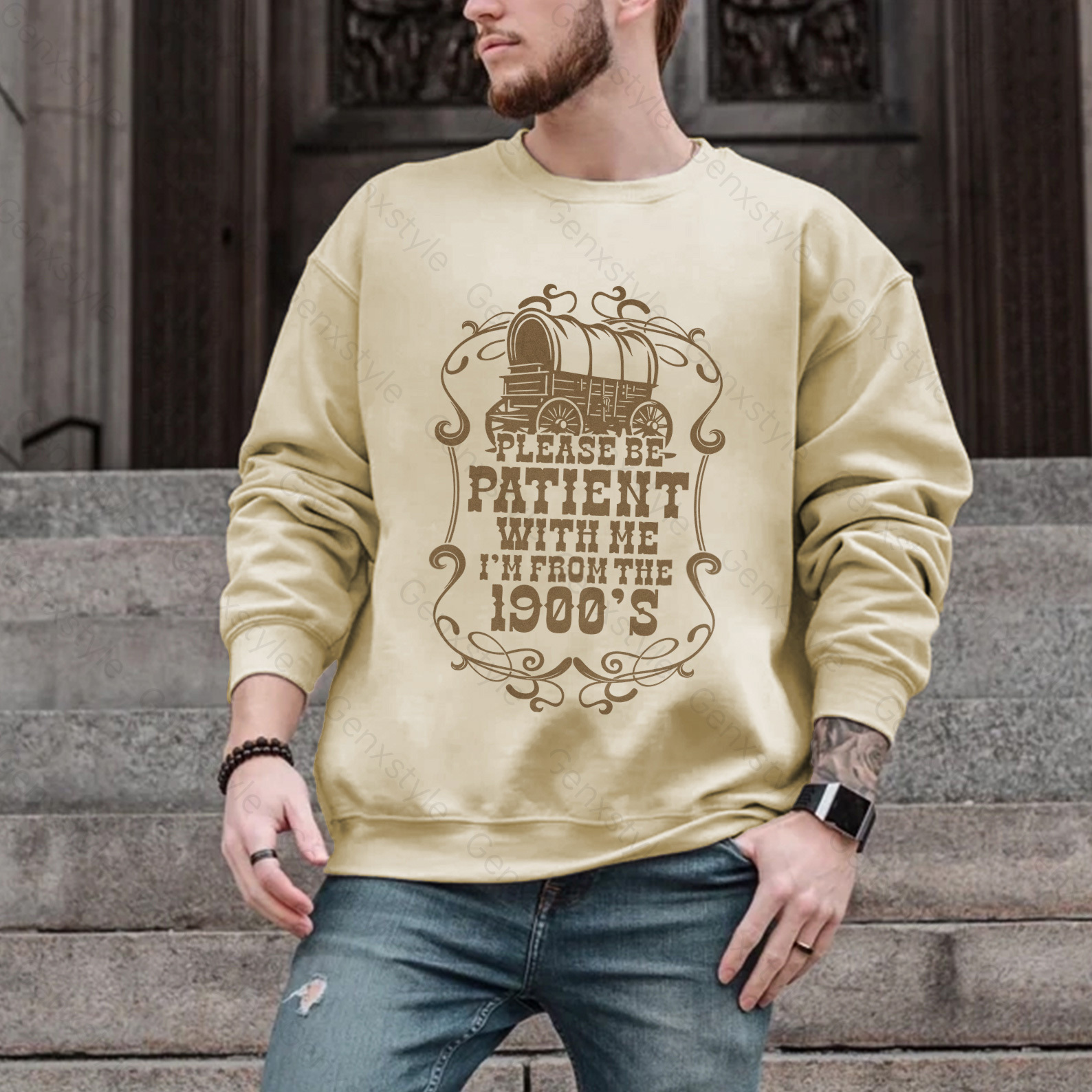 Please Be Patient with Me, I'm From the 1900's - Print Unisex Crewneck XXII